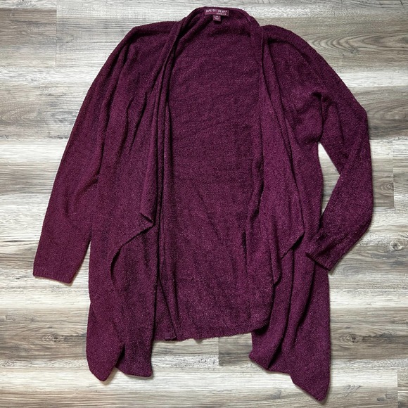Barefoot Dreams Cozychic Island Wrap Cardigan Sweater 903 Berry Wine size L/XL - Picture 2 of 5